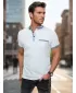 Herren t -Shirt mit einem Kragen DSTREET PX0622 WEIß