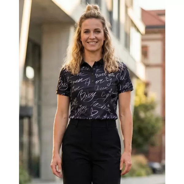  Frauenfunktional T -Shirt mit Premiumkragen ALTISPORT VOJ/ALW084TR05 SCHWARZ 