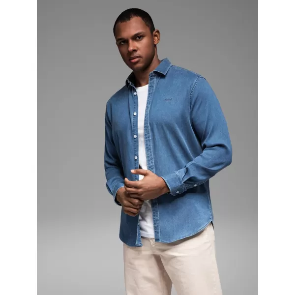  Hemd OMBRE OM-SHDS-0180 BLAU 