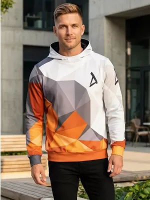 Funktionaler Sweatshirt -Premium von Männern ALTISPORT VOJ/ALM007MI01 ORANGE/GRAU