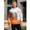 Funktionaler Sweatshirt -Premium von Männern ALTISPORT VOJ/ALM007MI01 ORANGE/GRAU