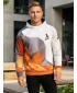 Funktionaler Sweatshirt -Premium von Männern ALTISPORT VOJ/ALM007MI01 ORANGE/GRAU