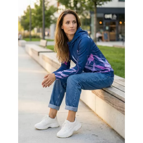  Funktionaler Sweatshirt -Prämie von Frauen ALTISPORT VOJ/ALW074MI01 BLAU-VIOLETT 