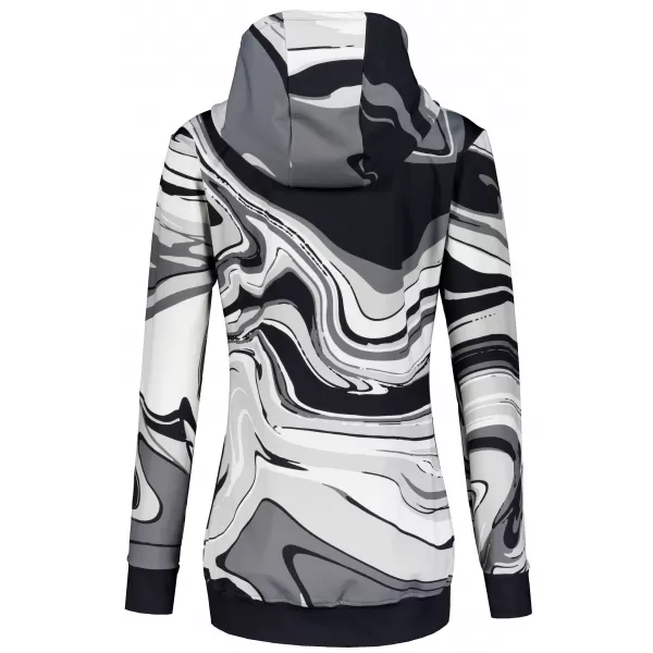  Funktionales Sweatshirt von Frauen auf Reißverschlussprämie ALTISPORT VOJ/ALW099MI02 SCHWARZ UND WEIß 
