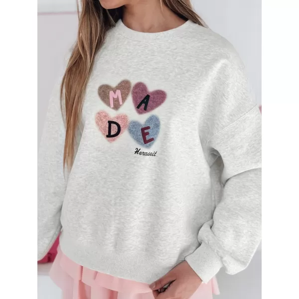  Damen Sweatshirt DSTREET MADELIN BY1459 HELLGRAU 