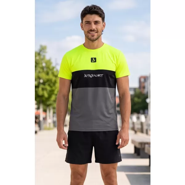  Männer funktionaler T -Shirt Premium Plus ALTISPORT VOJ/ALM051TR02 NEON-GELB 