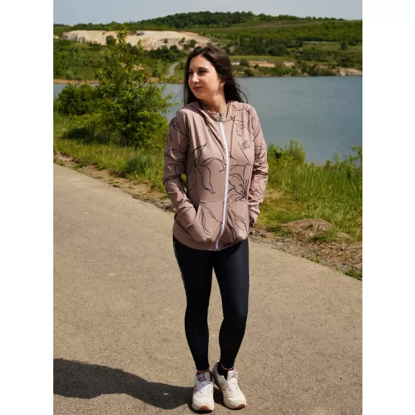  Funktionales Sweatshirt von Frauen auf Reißverschlussprämie ALTISPORT VOJ/ALW100MI02 BRAUN 