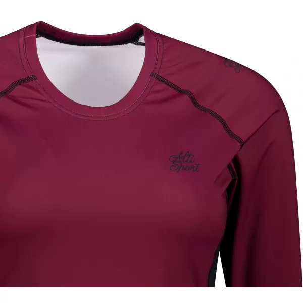  Frauen funktionales t -Shirt mit langen Ärmeln Premium ALTISPORT VOJ/ALW078TR03 WEINRÖTET 