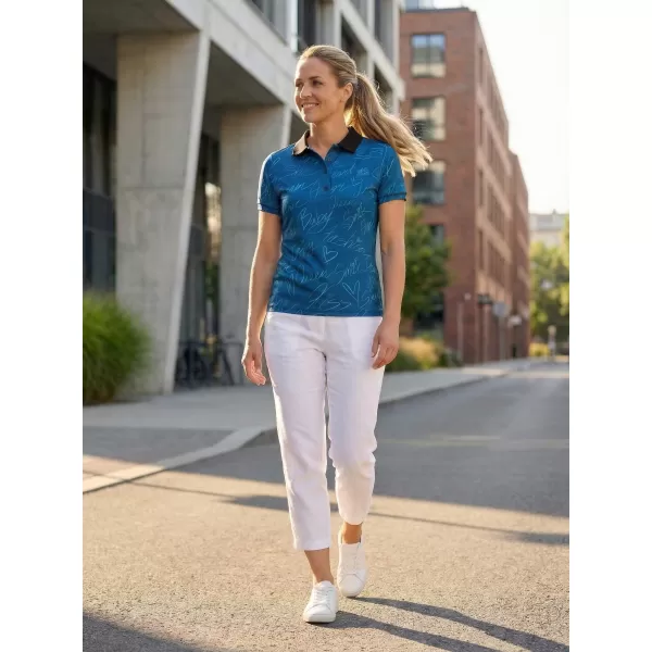  Frauenfunktional T -Shirt mit Premiumkragen ALTISPORT VOJ/ALW084TR05 BLAU 