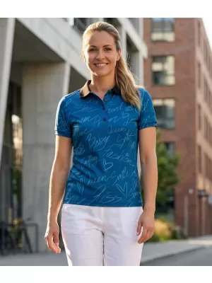 Frauenfunktional T -Shirt mit Premiumkragen ALTISPORT VOJ/ALW084TR05 BLAU