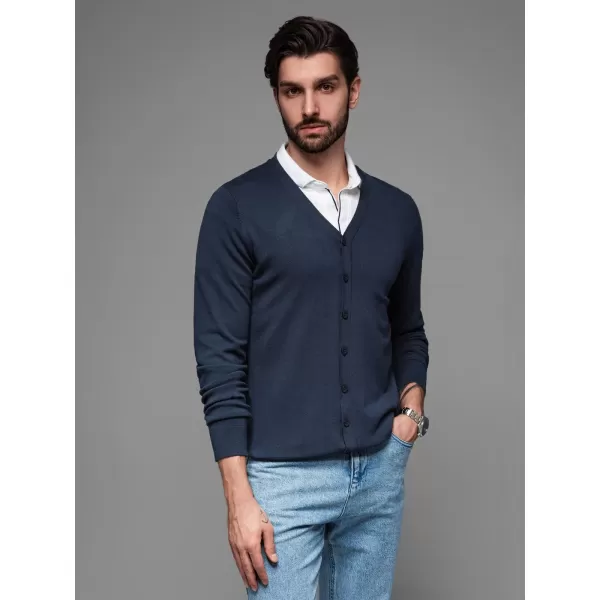  Männliche Strickjacke OMBRE OM-SWCD-0126 MARINEBLAU 