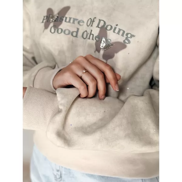  Damen Sweatshirt DSTREET SPARKI BY1406 HELLGRAU 