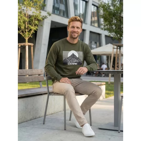  Herren -Sweatshirt ALTISPORT ALM188406 MILITÄR 