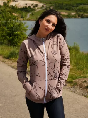 Funktionales Sweatshirt von Frauen auf Reißverschlussprämie ALTISPORT VOJ/ALW100MI02 BRAUN