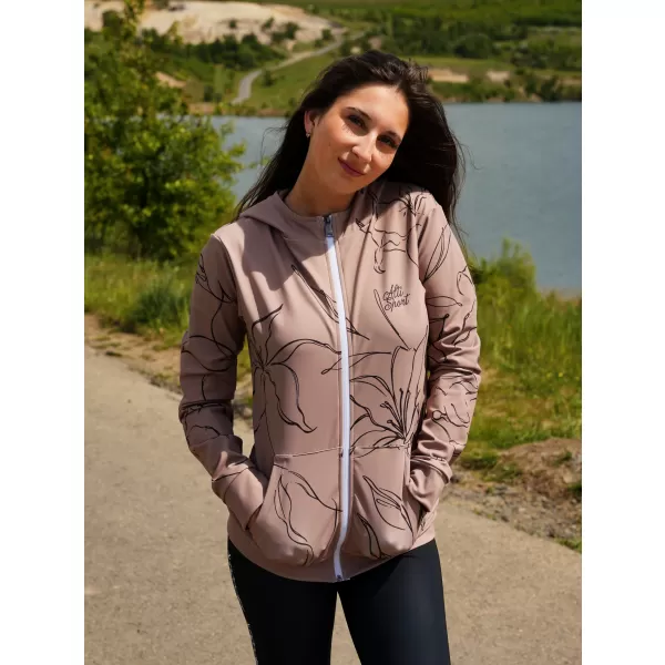  Funktionales Sweatshirt von Frauen auf Reißverschlussprämie ALTISPORT VOJ/ALW100MI02 BRAUN 