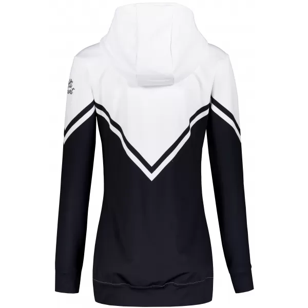  Funktionales Sweatshirt von Frauen auf Reißverschlussprämie ALTISPORT VOJ/ALW101MI02 SCHWARZ UND WEIß 