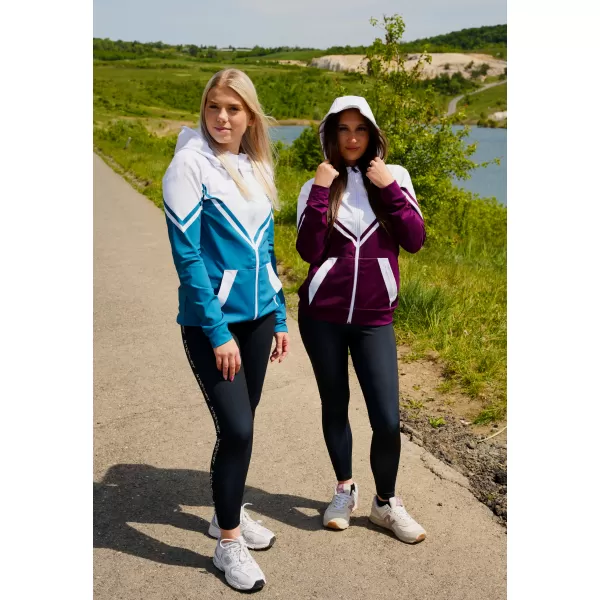  Funktionales Sweatshirt von Frauen auf Reißverschlussprämie ALTISPORT VOJ/ALW101MI02 KEROSIN/WEIß 