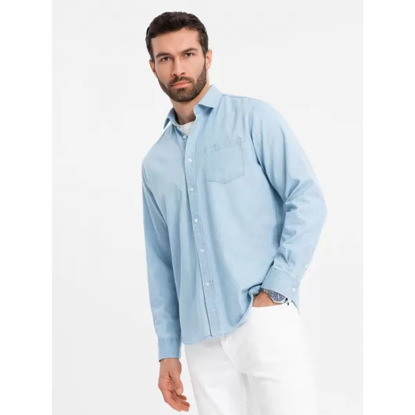 Hemd OMBRE OM-SHDS-0181 HELLBLAU 
