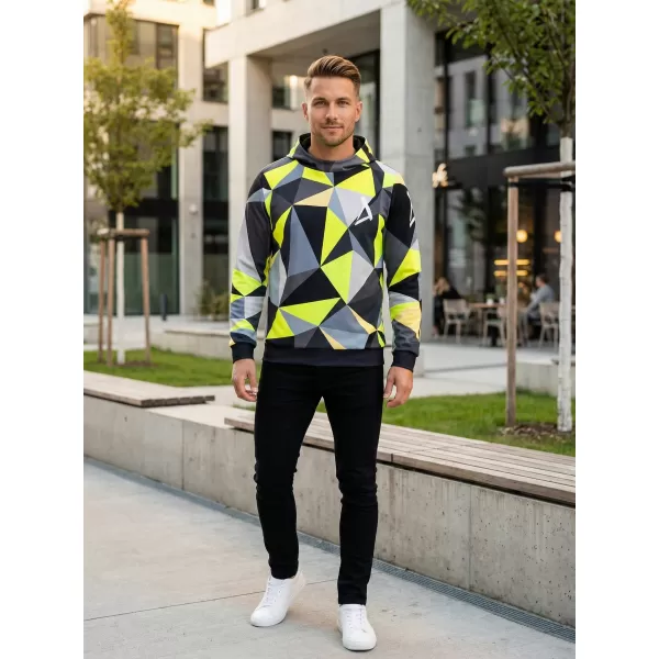  Funktionaler Sweatshirt -Premium von Männern ALTISPORT VOJ/ALM007MI01 SCHWARZ/FLUO GELB 