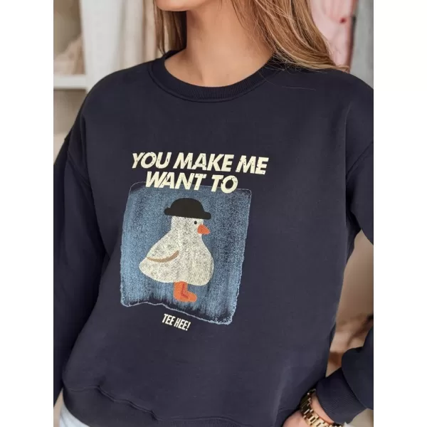  Damen Sweatshirt DSTREET GOOSHY BY1428 DUNKELBLAU 