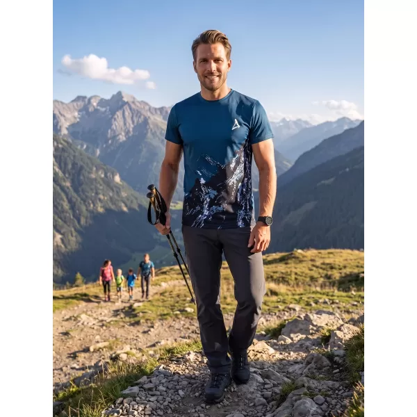  Männer funktionaler T -Shirt Premium Plus ALTISPORT VOJ/ALM059TR02 MARINE 
