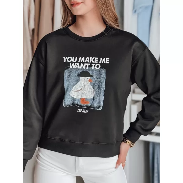  Damen Sweatshirt DSTREET GOOSHY BY1429 SCHWARZ 