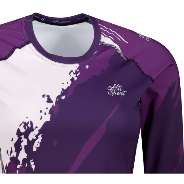  Frauen funktionales t -Shirt mit langen Ärmeln Premium ALTISPORT VOJ/ALW081TR03 DUNKELVIOLETT 