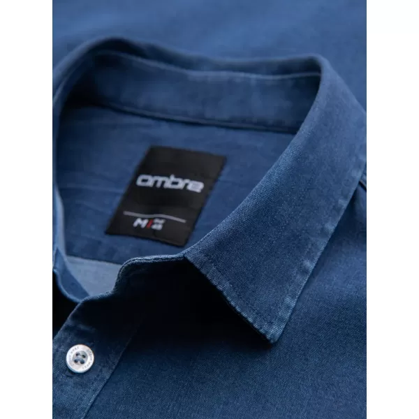  Hemd OMBRE OM-SHDS-0180 DUNKELBLAU 