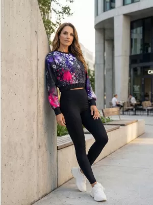 Funktionelle Sweatshirt -Premium von Frauen von Frauen ALTISPORT VOJ/ALW055MI08 SCHWARZ -PINK