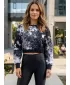 Funktionelle Sweatshirt -Premium von Frauen von Frauen ALTISPORT VOJ/ALW055MI08 SCHWARZ UND WEIß