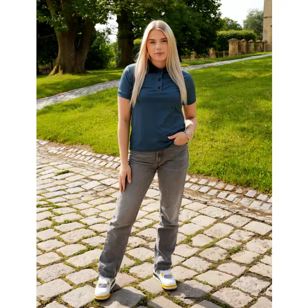 Frauenfunktional T -Shirt mit Premiumkragen ALTISPORT VOJ/ALW075TR05 DUNKEL-PETER 