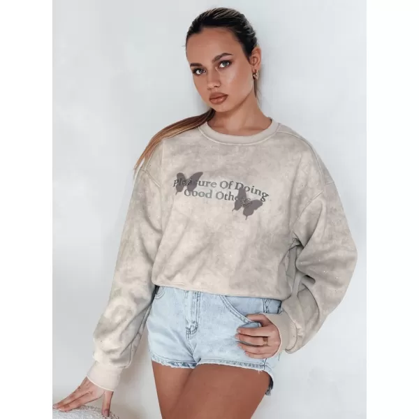  Damen Sweatshirt DSTREET SPARKI BY1406 HELLGRAU 