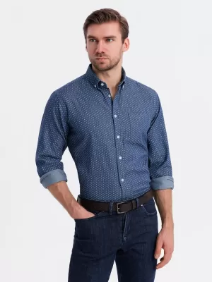 Hemd OMBRE OM-SHDS-0179 BLAU