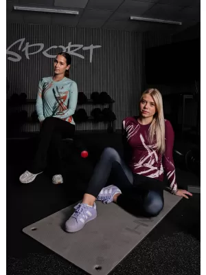 Frauen funktionales t -Shirt mit langen Ärmeln Premium ALTISPORT VOJ/ALW074TR03 GRÜN/ORANGE