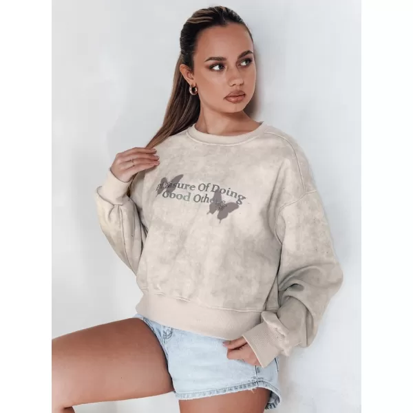  Damen Sweatshirt DSTREET SPARKI BY1406 HELLGRAU 