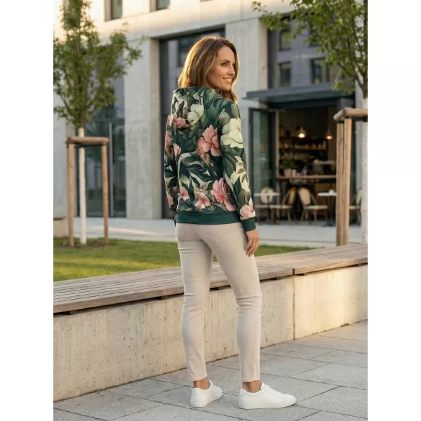  Funktionaler Sweatshirt -Prämie von Frauen ALTISPORT VOJ/ALW097MI01 ROSA BLUMEN 