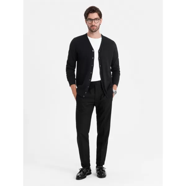  Männliche Strickjacke OMBRE OM-SWCD-0126 SCHWARZ 