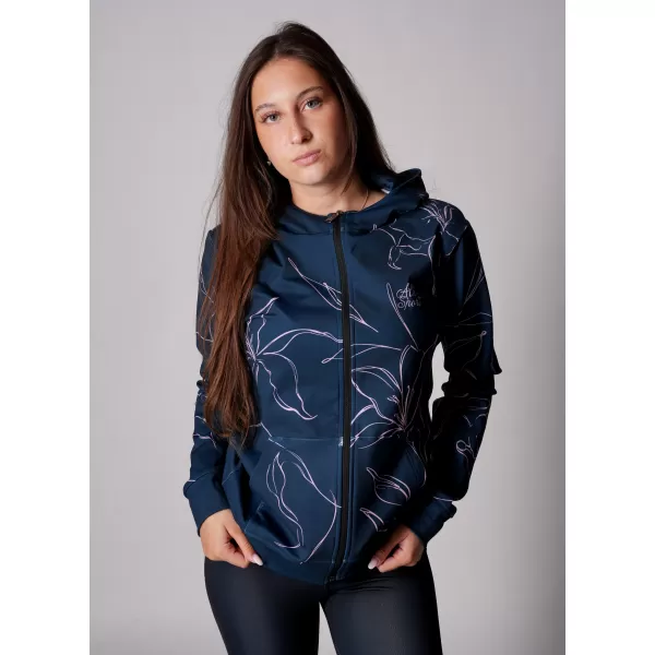  Funktionales Sweatshirt von Frauen auf Reißverschlussprämie ALTISPORT VOJ/ALW100MI02 DUNKELBLAU/ROSA 