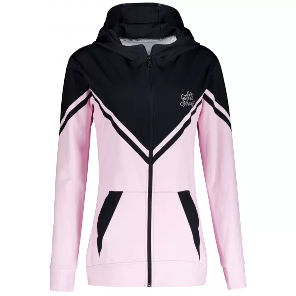  Funktionales Sweatshirt von Frauen auf Reißverschlussprämie ALTISPORT VOJ/ALW101MI02 PINK/SCHWARZ 