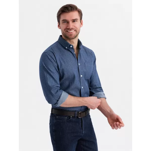  Hemd OMBRE OM-SHDS-0179 BLAU 