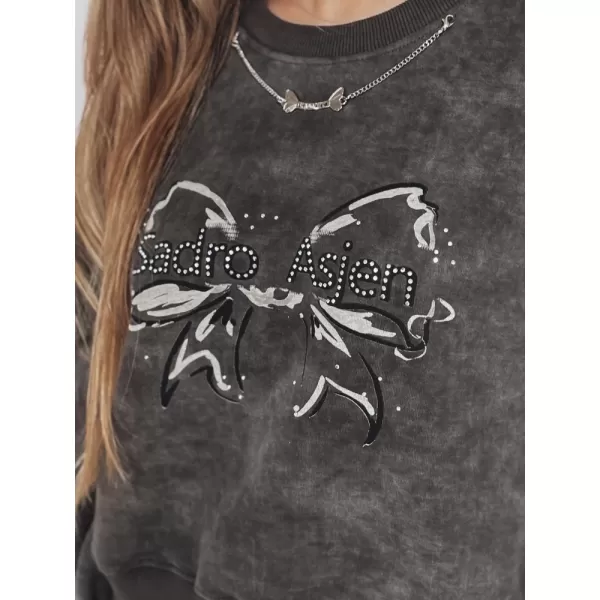  Damen Sweatshirt DSTREET DENVIS BY1422 DUNKELGRAU 