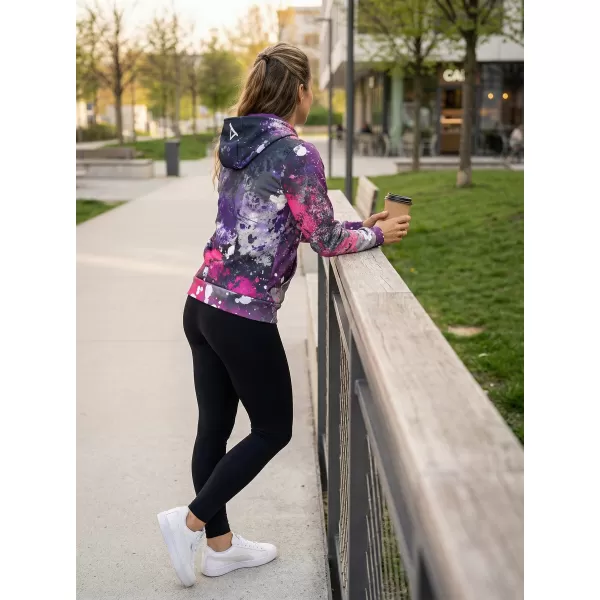  Funktionaler Sweatshirt -Prämie von Frauen ALTISPORT VOJ/ALW055MI01 SCHWARZ -PINK 
