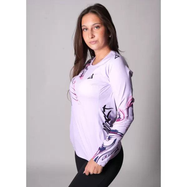  Frauen funktionales t -Shirt mit langen Ärmeln Premium ALTISPORT VOJ/ALW064TR03 LILA 