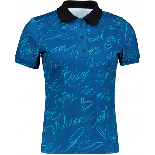  Frauenfunktional T -Shirt mit Premiumkragen ALTISPORT VOJ/ALW084TR05 BLAU 