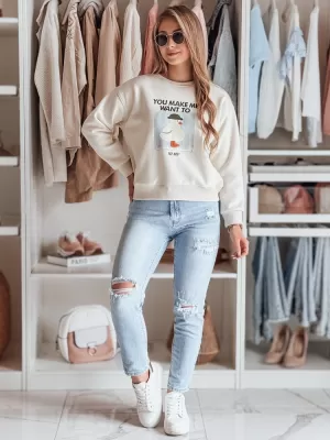 Damen Sweatshirt DSTREET GOOSHY BY1427 WEIß