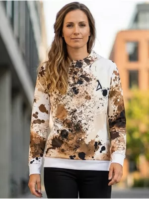 Funktionaler Sweatshirt -Prämie von Frauen ALTISPORT VOJ/ALW055MI01 WEIß -BROWN