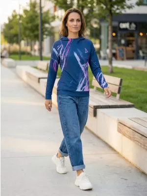 Funktionaler Sweatshirt -Prämie von Frauen ALTISPORT VOJ/ALW074MI01 BLAU-VIOLETT