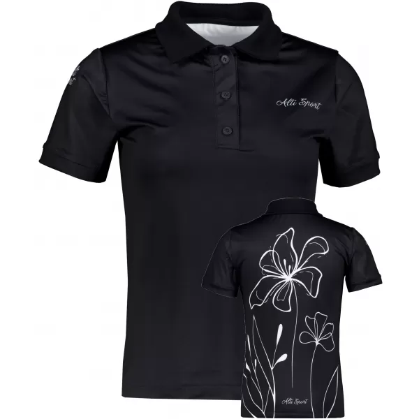  Frauenfunktional T -Shirt mit Premiumkragen ALTISPORT VOJ/ALW075TR05 SCHWARZ 