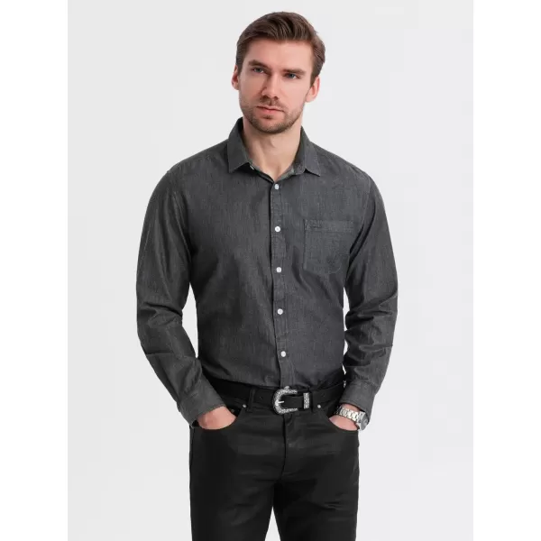  Hemd OMBRE OM-SHDS-0181 SCHWARZ 