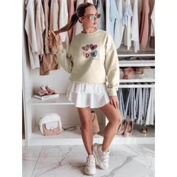  Damen Sweatshirt DSTREET MADELIN BY1460 HELLGRÜN 